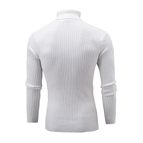 Slim Fit Turtleneck Sweater for Men Knit Thermal Turtle Neck Pullover Sweaters Casual Basic Ribbed Knitted Pullovers2