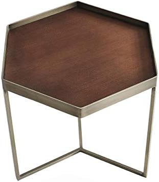 Telephone Table, Modern Industrial Style Side Table,Living Room Telephone Table,Sofa Side Table,Hexagon Design,2 Sizes(Color:Hexagonal,Size:19.4816.9216.14in)