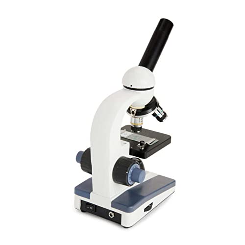Image of Celestron CM400C Lab-Ready Compound Rotatable Monocular Head Microscope with 40-400x Magnification /Adjustable Mechanical Stage /Objective Lenses