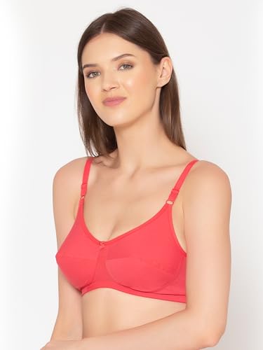 Image of Groversons Paris Beauty Women's Non-Padded Wire-Free Full Coverage Cotton Bra | Adjustable Straps | Hook & Eye Closure | Soft Everyday Bra