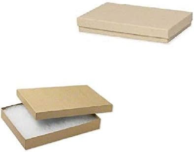 RJ Displays 20 Pack Brown Kraft Cardboard Jewelry Gift Boxes With Cotton Filling - 3.25" X 2.25" X 1" - View #11