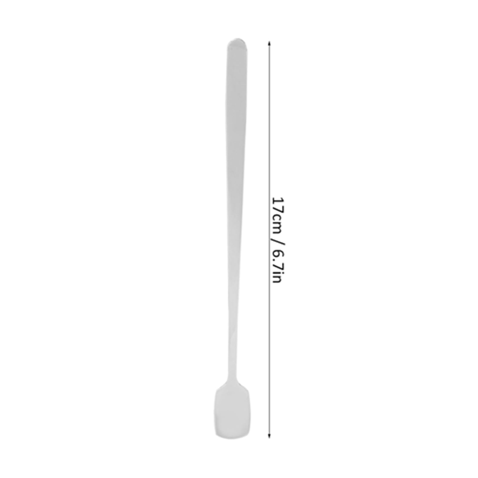 Sunicon Long Spoons, Multifunction Stainless Steel Reusable Long Handle Bar Mixing Spoon For Coffee Tea Wax Candle (Square head 17CM spoon)