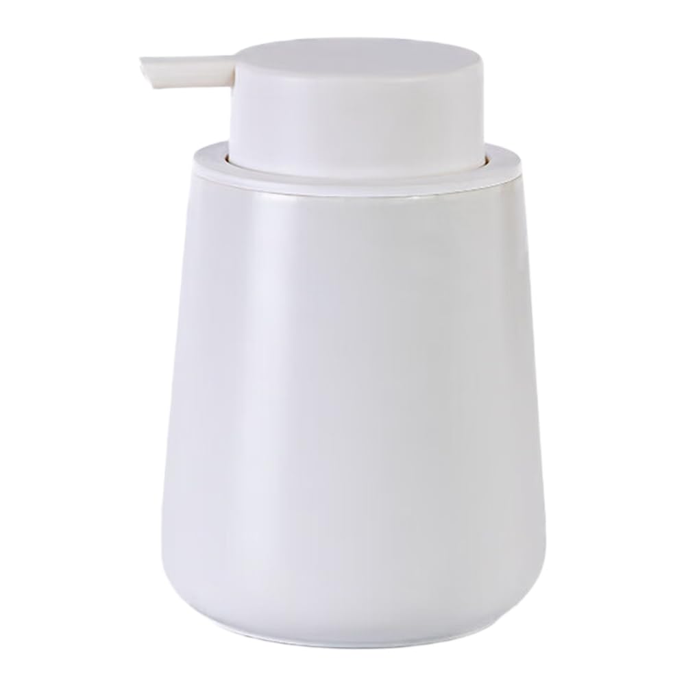 CTRLZS Soap Dispenser with Head, 400ml Ceramic Foam Soap Dispenser Hand Soap Dispenser White Liquid Pumps