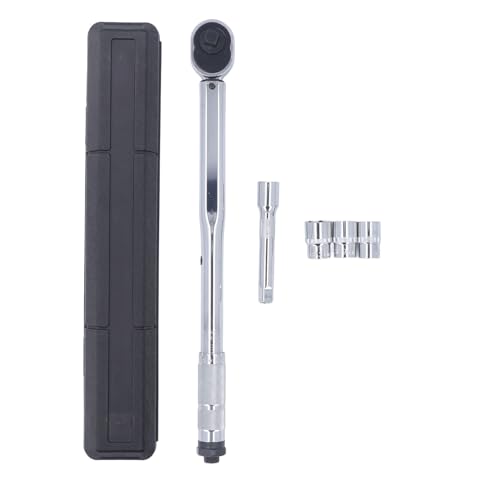 TOOLSGO 1/2 Inch Drive Torsion Wrench 28-210 N.m/20.6-154.8 ft.lb High Precision Torsion Wrench Preset Metric Torsion Spanner Set for Car Bike Motorcycle Maintenance