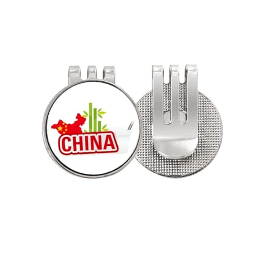 Marqueur de balle de golf magnétique rouge en émail Chine Map pour green
