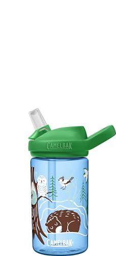 Image of CamelBak Eddy+ 14 oz Kids Water Bottle with Tritan Renew – Straw Top, Leak-Proof When Closed, Hibernating for Winter