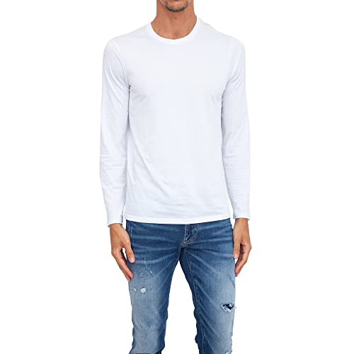 A|X ARMANI EXCHANGE mens Solid Pullover Sweater Sweatshirt, White, XX-Large US