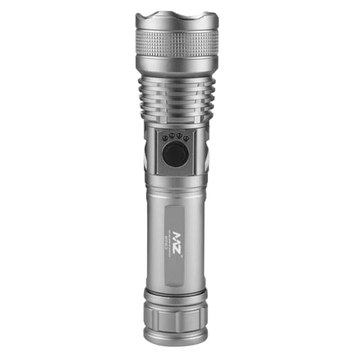 Image of MZ M983 (Rechargeable LED Metal Torch) Zoomable 5 Modes Flashlight, Super Bright 100W Light with 1200mAh Battery