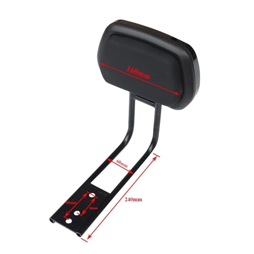 Accessoires de moto coussin modifié selle double siège dossier noir - 4