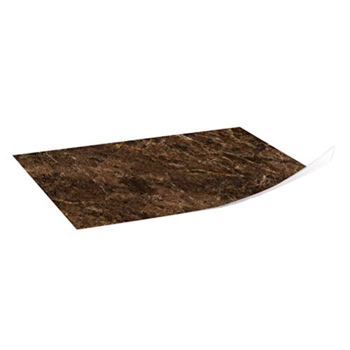 GETAJGHSD Pegatina de Mármol para Mesa Adhesiva de Pvc 3d Efecto Clásico Marrón, Resistente y Fácil de Aplicar, Adecuado para Decoración de Muebles en Cocina, Oficina y Comedor