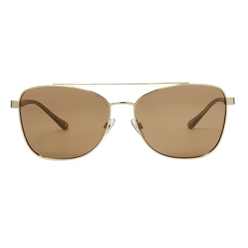 Nine West Women's Raisa Sunglasses Aviator, Gold, 59mm2