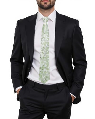 Image of Hi-Tie Zipper Ties for Men Pre-tied Tie Set Lapel Pin Pocket Square and Cufflinks Formal Business Wedding Adjustable Necktie