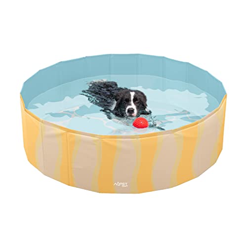 AQPET AqpetFriends - Piscina de plástico para Perros y Mascotas, Plegable, para jardín, 120 x 30 cm (ØxH)