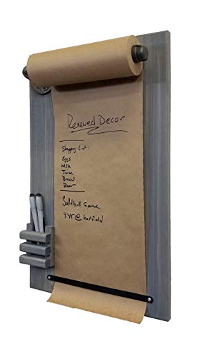 Rydal-Farmhouse-Rustic-Wooden-Memo-Paper-Roll-Holder-Grocery-List-Pad-or-Note-Board-for-Families-Customize-20-Colors-Shown-In-Classic-Gray Rydal Farmhouse Rustic Wooden Memo Paper Roll Holder Grocery List Pad or Note Board for Families Customize 20 Colors Shown In Classic Gray