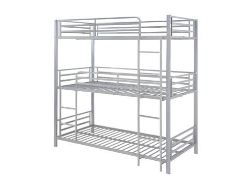 Vente-unique-Etagenbett - 3 Personen - 3 x 90 x 190 cm - Metall -...