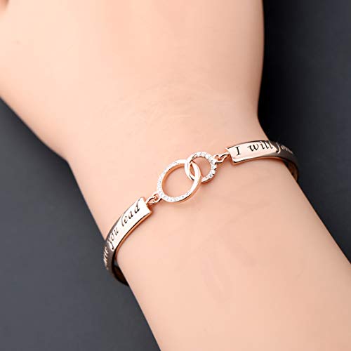 Zuo Bao Mother Daughter Jewelry Where You Lead I Will Follow Bracelet Best Friend Gift (Where you lead RG) - Image 4