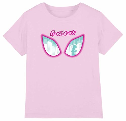 Vêtement Marvel Ghost Spider fille t-shirt rose clair imprimé yeux