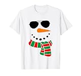 Snowman Face Cute Winter Snowman tee