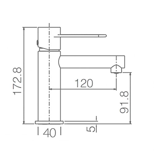 Grifo lavabo monomando blanco mate Milos Stick Imex BDYS045-1BL (BDYS045-1BL Grifo Lavabo)