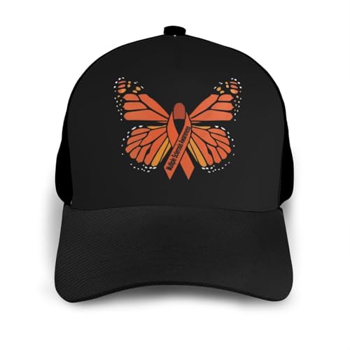 Multiple Sclerosis Awareness Butterfly Graphic Unisex Classic Adjustable Curved Brim Baseball Cap, Trucker Hat3