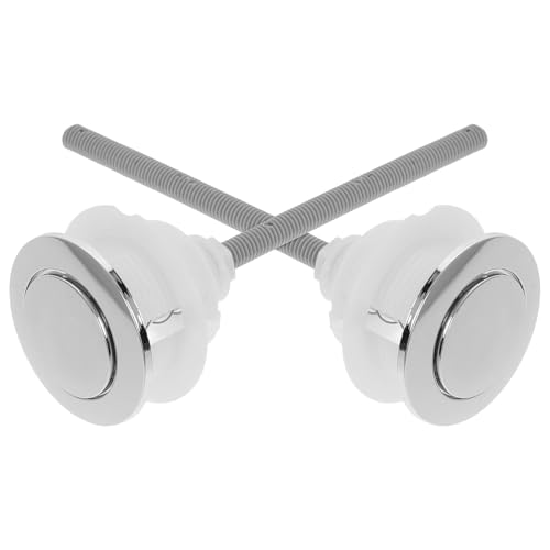 FIXOSHEE 2個 トイレタンク交換用プッシュボタン 耐久性シングルデザイン 節水効果あり 取り付け簡単 浴室用トイレアクセサリー