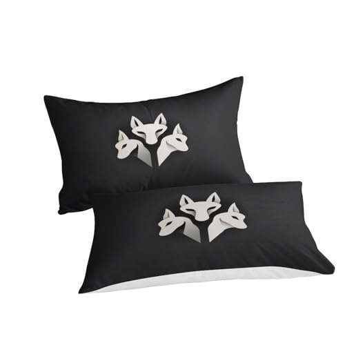 Housse de couette 220 x 240 cm avec 2 taies d'oreiller zippées - 5