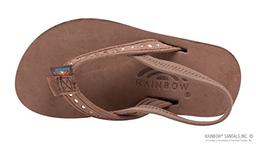 Image of Rainbow Sandals Kid's Single Layer Premier Leather w /Narrow Crystal Strap