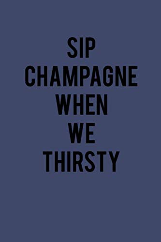 Sip Champagne When We Thirsty Celeb Trending Funny Journal: (6x9 Journal): College Ruled Lined Writing Notebook, 120 Pages