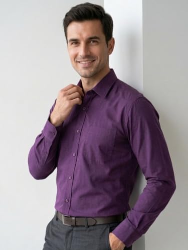 Image of Appel Touch Men's Cotton Blend Formal Shirt Full Sleeves