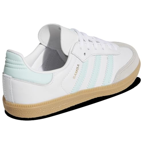 Adidas Originals Samba - Boys' Preschool (JP5485, White/Semi Flash Aqua/Gum)3