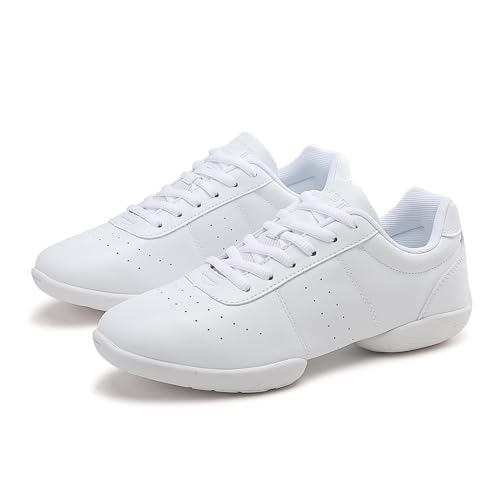 White Cheer Shoes Girls Dancing Training Sneakers Sole Separation Women Jumping Tumbling Exercise Aerobic Fitness3