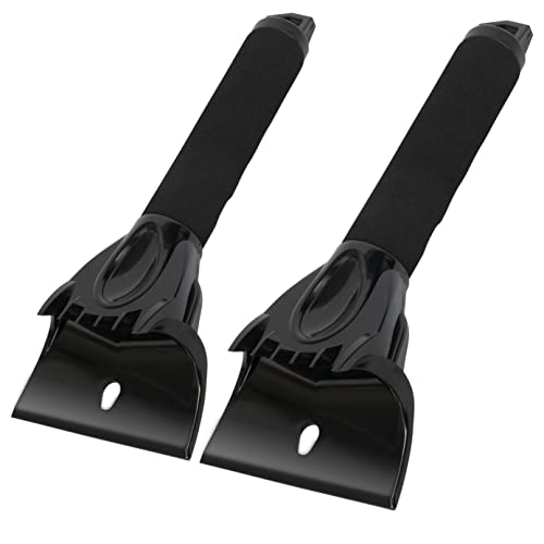 GADLANE Rascador Hielo Coche - Juego de 2 Quitahielos Parabrisas Raspadores de Hielo de Mango Largo Antiarañazos de 9.5 Pulgadas, Rascador de Hielo para Luna de Coche para Las Heladas y Hielo
