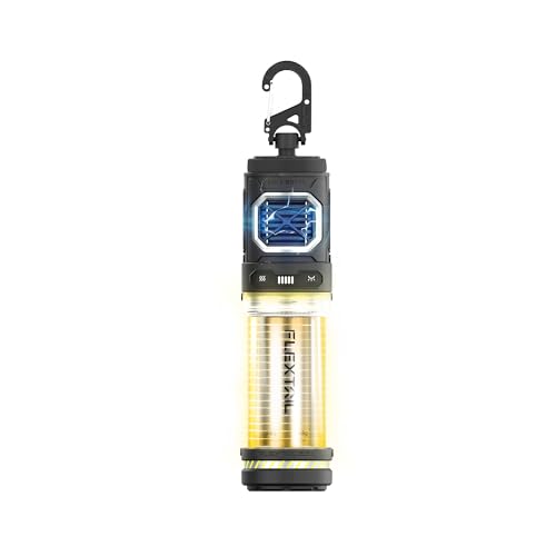 FLEXTAILGEAR Tiny Repel Portable Mosquito Repellent Light Camping Lamp 4800mAh Rechargeable Battery 4-level 400Lm Camping Light IPX5 Waterproof Outdoor/Indoor Camping Backpacke(black)
