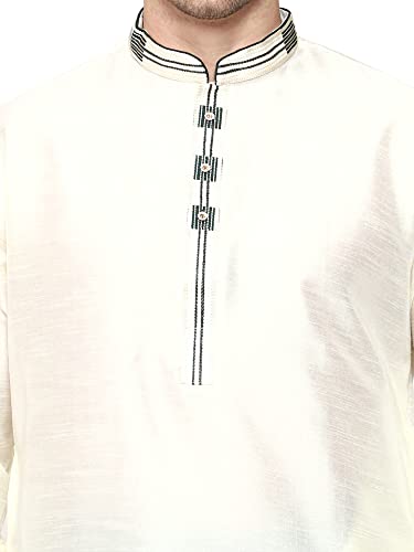 Men's Tunic Art Silk Kurta Pajama Pyjama Set Wedding Indian Clothing Casual Party Dress Gifts Items3