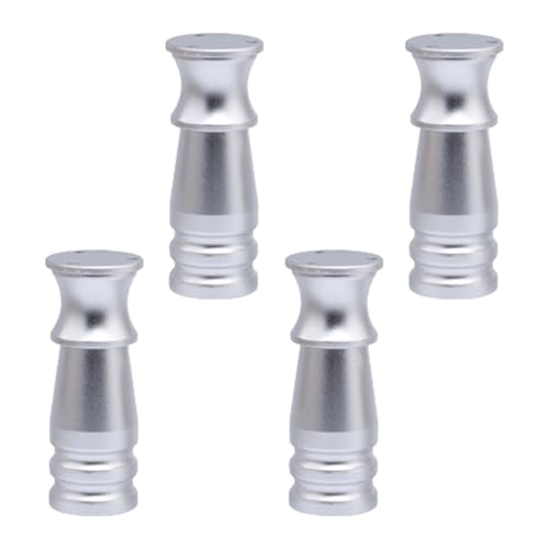 Runde eloxierte Aluminium-Oberfläche, 8–15 cm Höhe, 4 Stück, für Sofas, Tische und Heimdekoration, Upgrade (Silber, 12 cm)