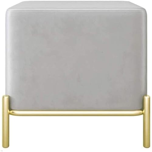 Tabouret pouf gris 41,5 cm polyvalent pour coiffeuse et salon - 2