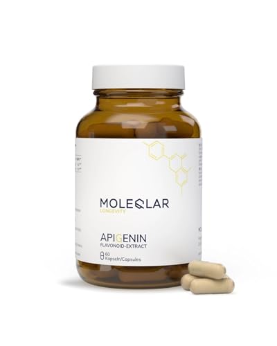 MoleQlar Apigenin 100 mg Kapseln - 60 Stück - Flavonoid-Extrakt aus feinster Petersilie (20%) - Sekundärer Pflanzenstoff - vegan hochrein GMO-frei laborgeprüft
