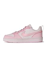 Nike Big Kid's Court Borough Low Recraft Shoes, White/Pink Foam, 7Y