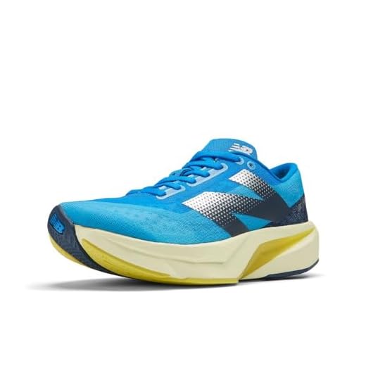 New Balance Fuelcell Rebel v4 Femme Bleu New Balance Chaussures de course FuelCell Rebel V4 pour femme, Bleu épicé/vert clair/bleu oasis, 38 EU