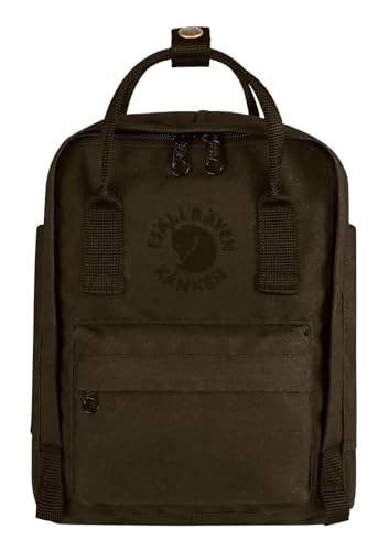 Fjallraven, Kanken, Re-Kanken Mini Recycled Backpack for Everyday Use, Heritage and Responsibility Since 1960, Dark Olive