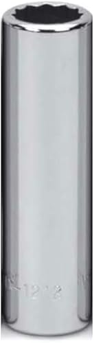 Miniatura 8 de Williams JHWMD-1214 SUPERTORQUE - Enchufe SAE de 1/4 pulgadas de profundidad, 12 puntos, tamaño de 7/16 pulgadas, acabado cromado altamente pulido,