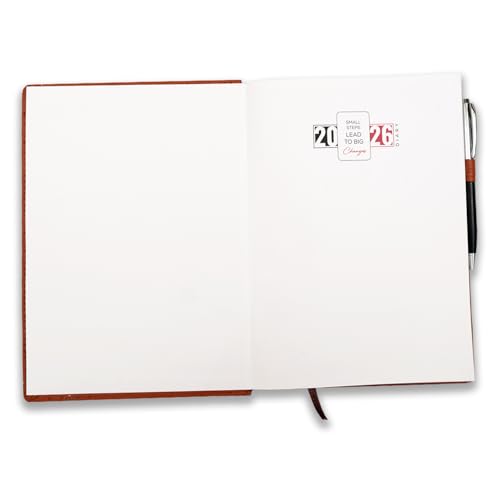Image of COI Tan Brown Organizer | Dated Diary Planner 2026 | Notebook Office Work | Gift for Mother and Father with Pen.