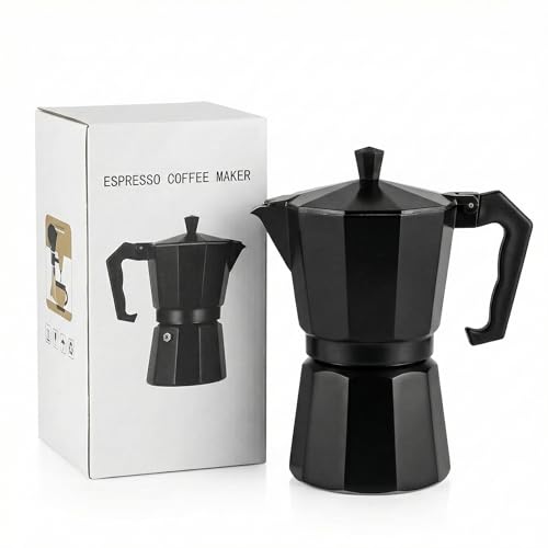 Image of DOPPIO Espresso Coffee Maker - Classic Moka Pot (Aluminum, Matte Black)