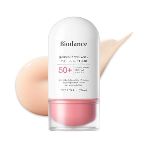 BIODANCE Siero Solare Invisibile SPF 50+ al Collagene e Peptidi, Protezione Leggera, Effetto Glow e Pelle Luminosa, Idratante e Rassodante, Skincare Coreana (50 ml)