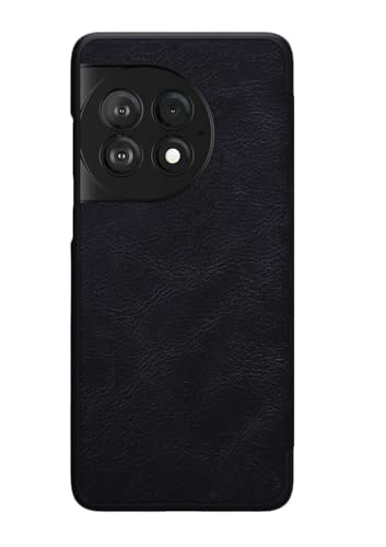 Image of WHITBULL PU Leather Magnetic Premium Flip Cover with 2 Card Slot Compatible with OnePlus 13 5G / One Plus 13 5G - Black