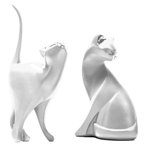 Figuras Decorativas Modernas Salon Plateadas Marca SIMDIM