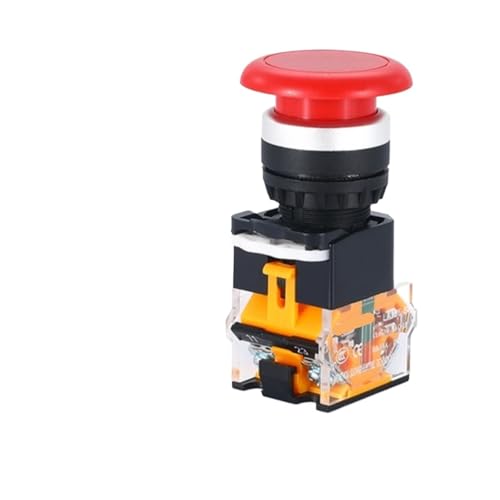 Bouton poussoir mécanique 110V rouge pour éviter les coupures accidentelles