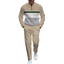Men's Casual Sports Long Sleeved Jogging Suit Two-Piece Jacket and Pants Set CD100-10, M