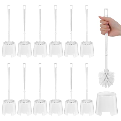 Afcabakila 12sets toilet brush and holder set white disposable Toilet