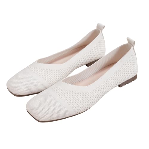 Mocassins pour femme en maille souple et chaussures de loisirs plates